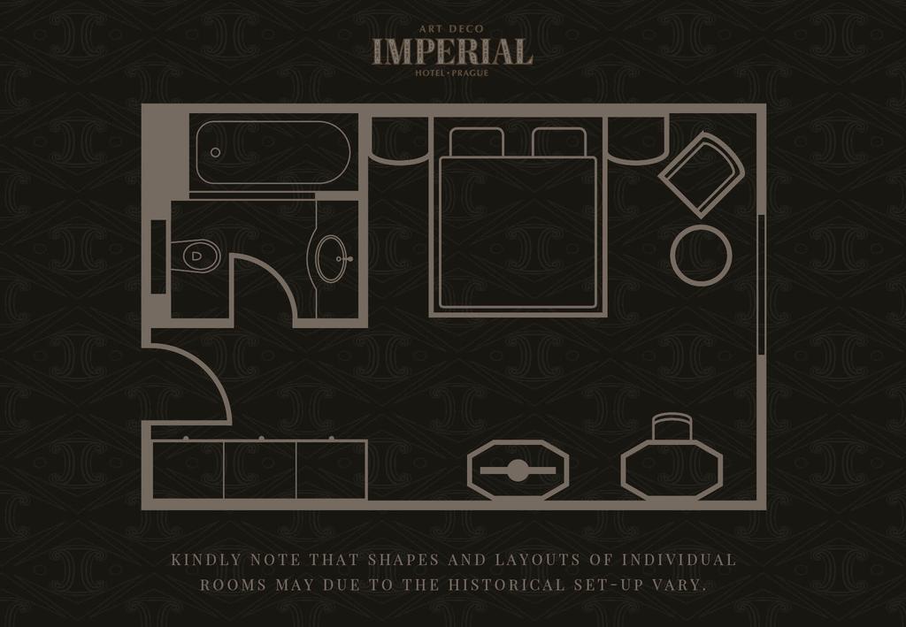 Art Deco Imperial Hotel Prag Dış mekan fotoğraf Floorplan of a typical room